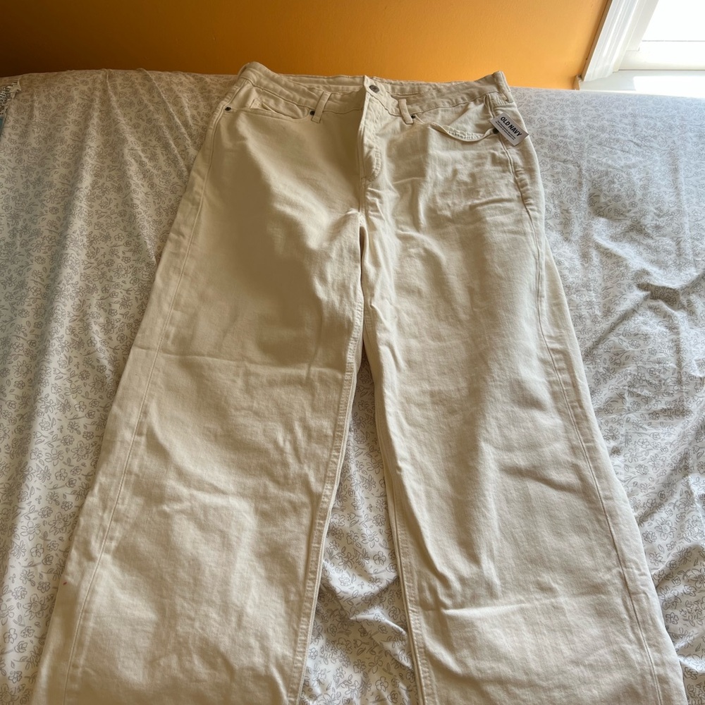 Old Navy Off-White Wide-Leg Pants